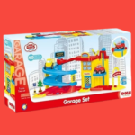 Garage Jouet Enfant DOLU – Parking avec Rampe Spirale et Voitures | Éducatif